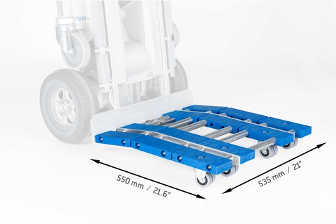 Schop opzetplaat met steunwielen HD - XL 535 x 550 mm