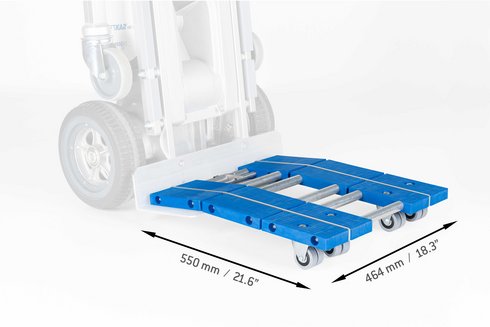 Schop opzetplaat met steunwielen HD - XL Smal 464 x 550 mm